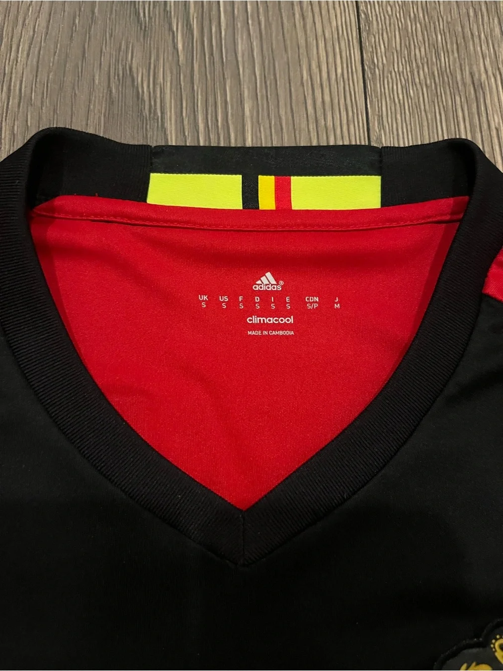 adidas Men's Belgium National Team Red, Black & Yellow Football Jersey - #10